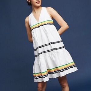 Eri + Ali Ladies Sleeveless Lunedi Flounced Midi Sundress